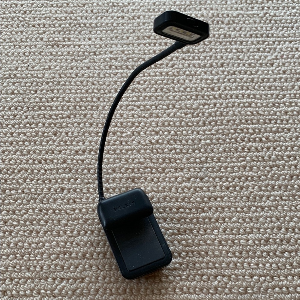 Black Clip-On LED Reading Light